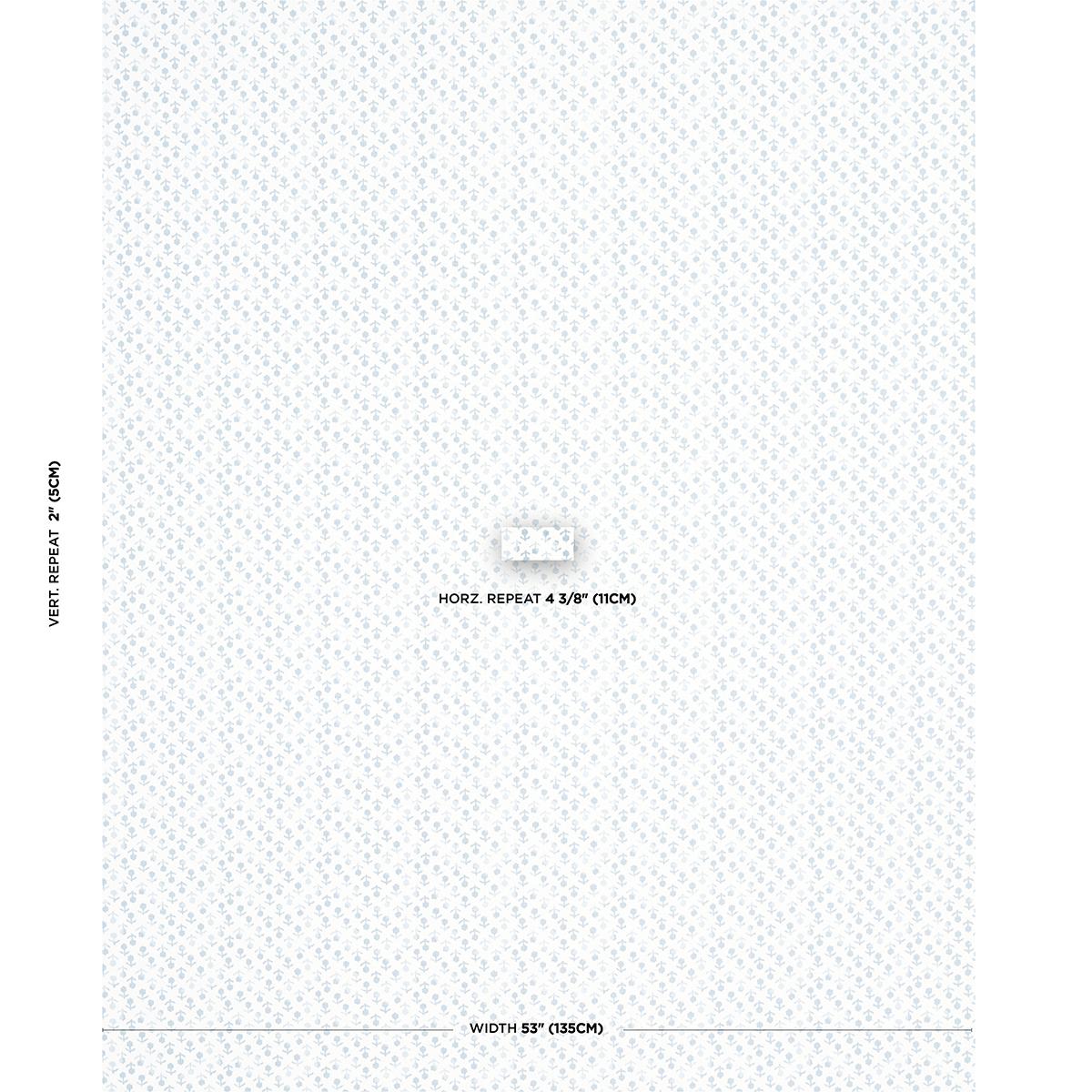 Schumacher Beatriz Handprint Sky Fabric