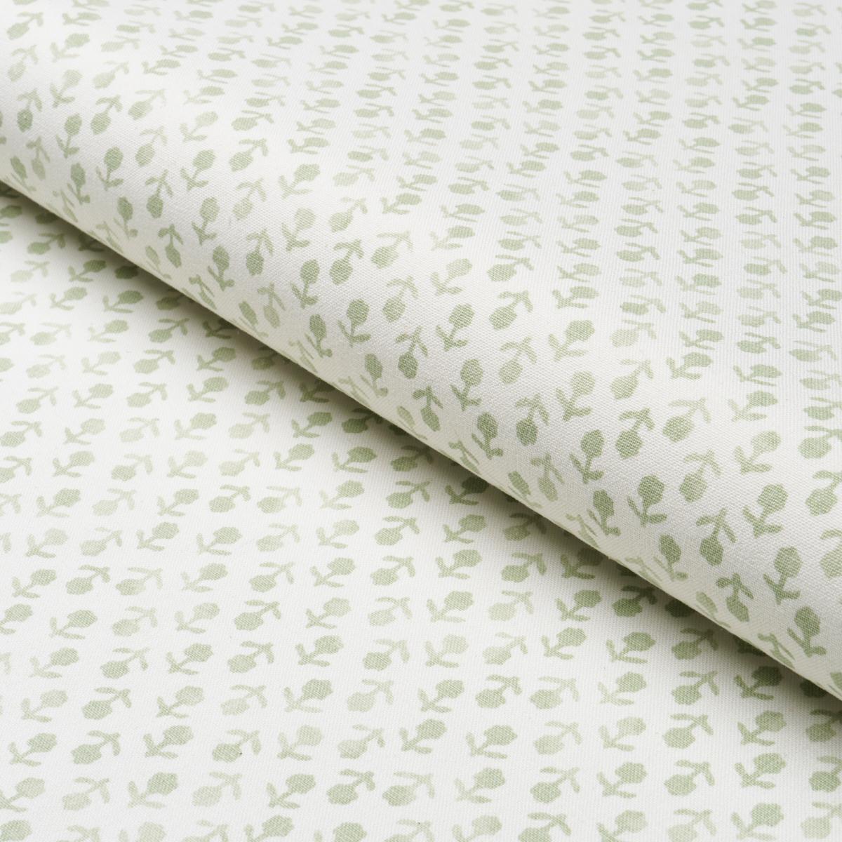 Schumacher Beatriz Handprint Sage Fabric