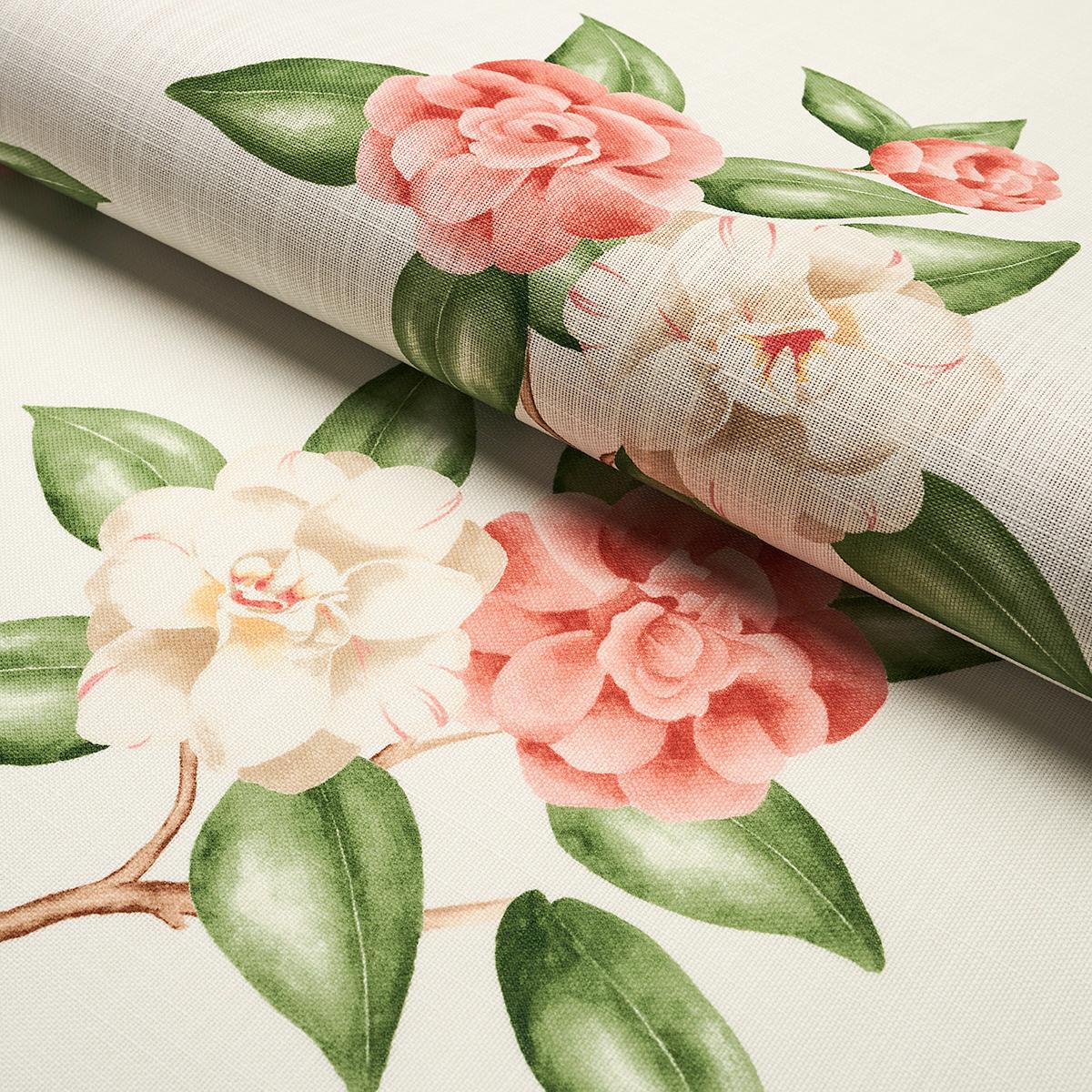 Schumacher Casablanca Floral Indoor/Outdoor Coral Fabric