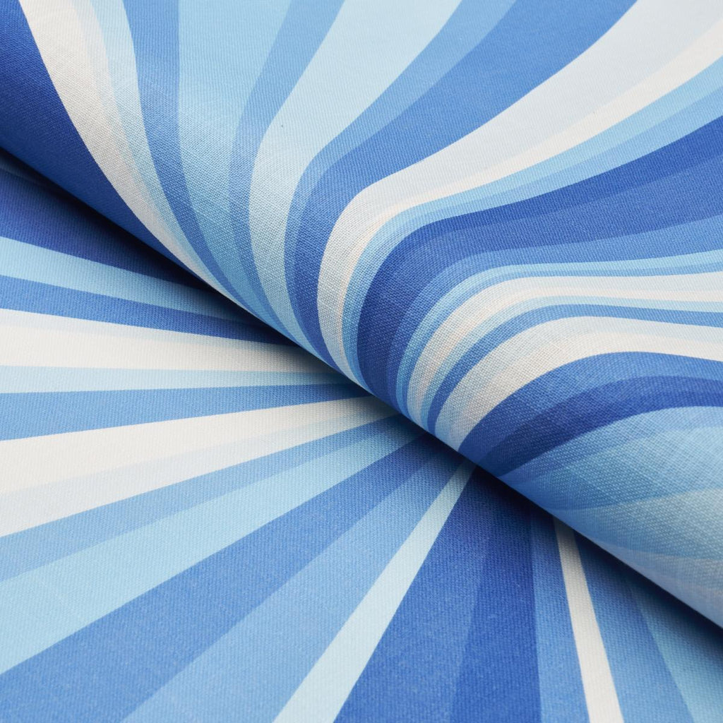 Schumacher Sunbeam Print Indoor/Outdoor Panel Horizon Blue Fabric