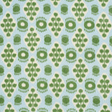 Schumacher Hamilton Ikat Blue And Leaf Fabric