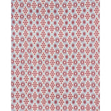 Schumacher Hamilton Ikat Sky And Cherry Fabric