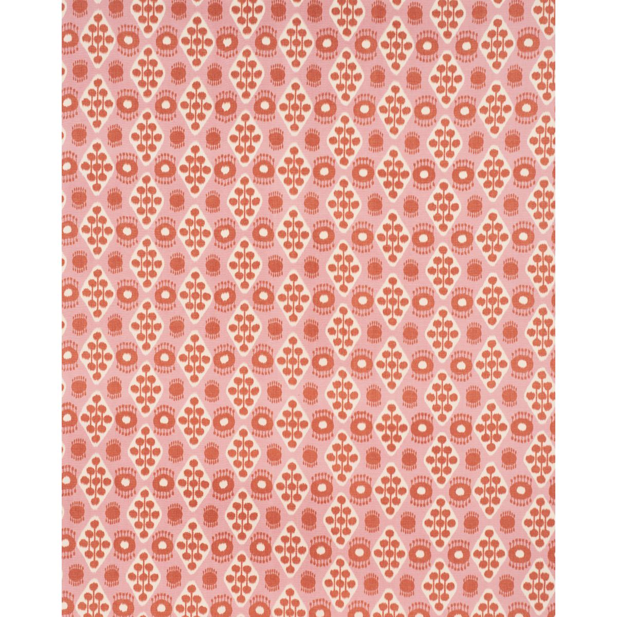 Schumacher Hamilton Ikat Pink And Tangerine Fabric
