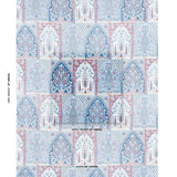 Schumacher Barra Palace Indigo & Crimson Fabric