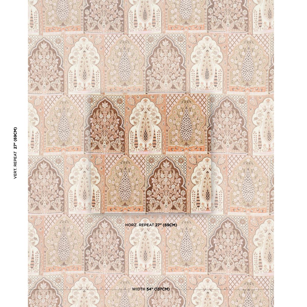 Schumacher Barra Palace Brown & Spice Fabric