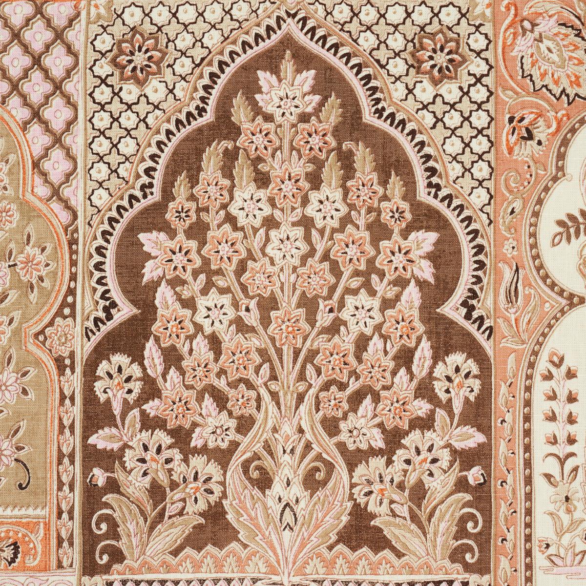 Schumacher Barra Palace Brown & Spice Fabric
