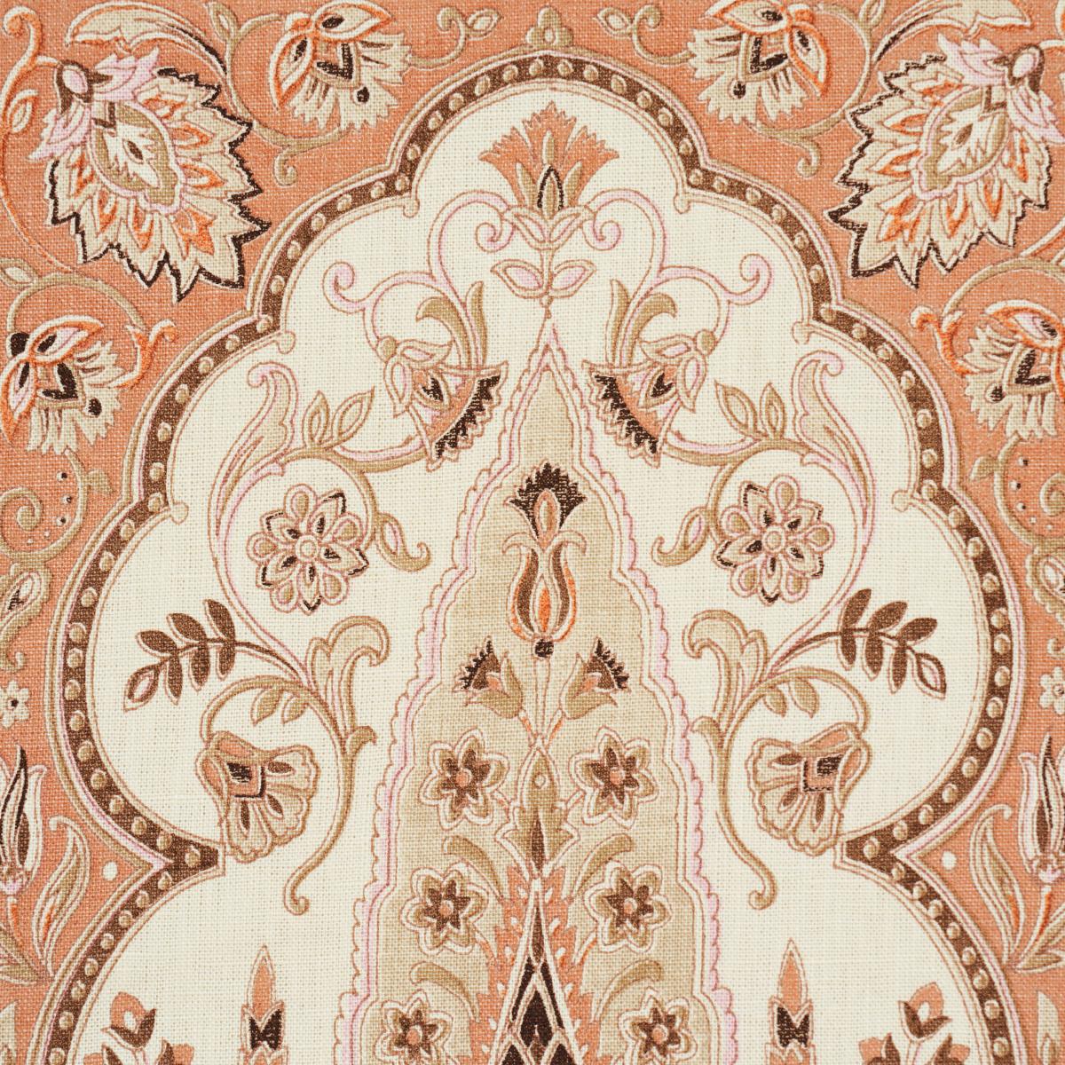 Schumacher Barra Palace Brown & Spice Fabric
