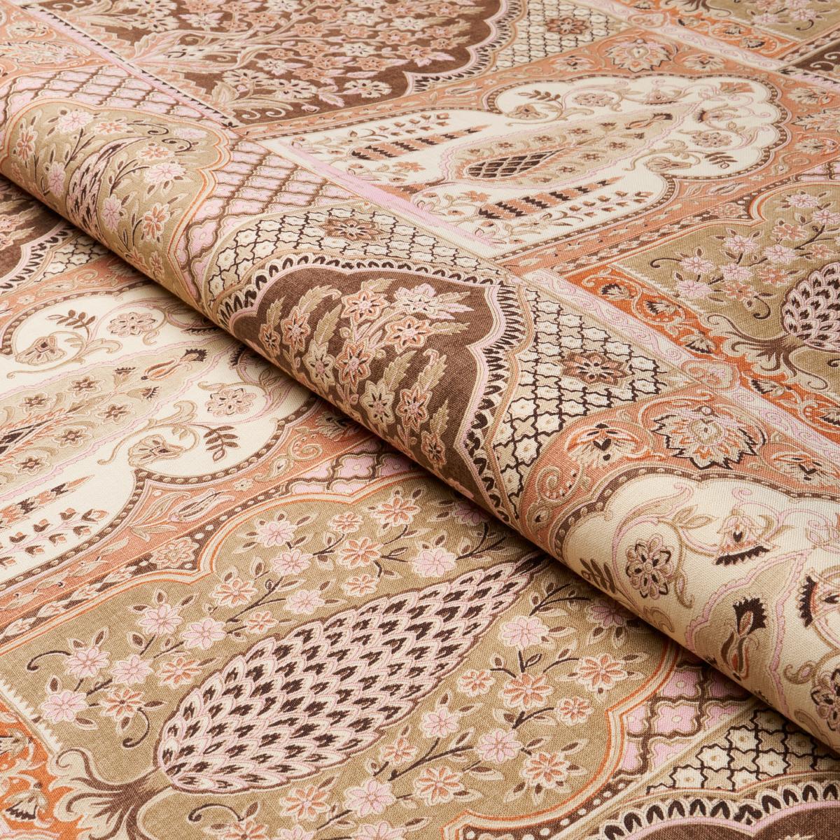 Schumacher Barra Palace Brown & Spice Fabric