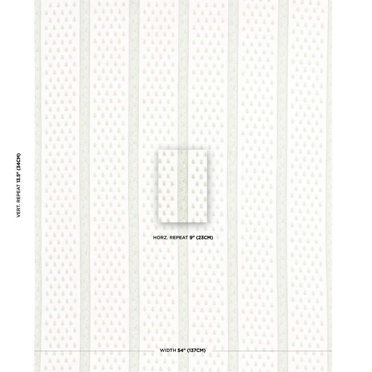 Schumacher Katsura Stripe Leaf Fabric