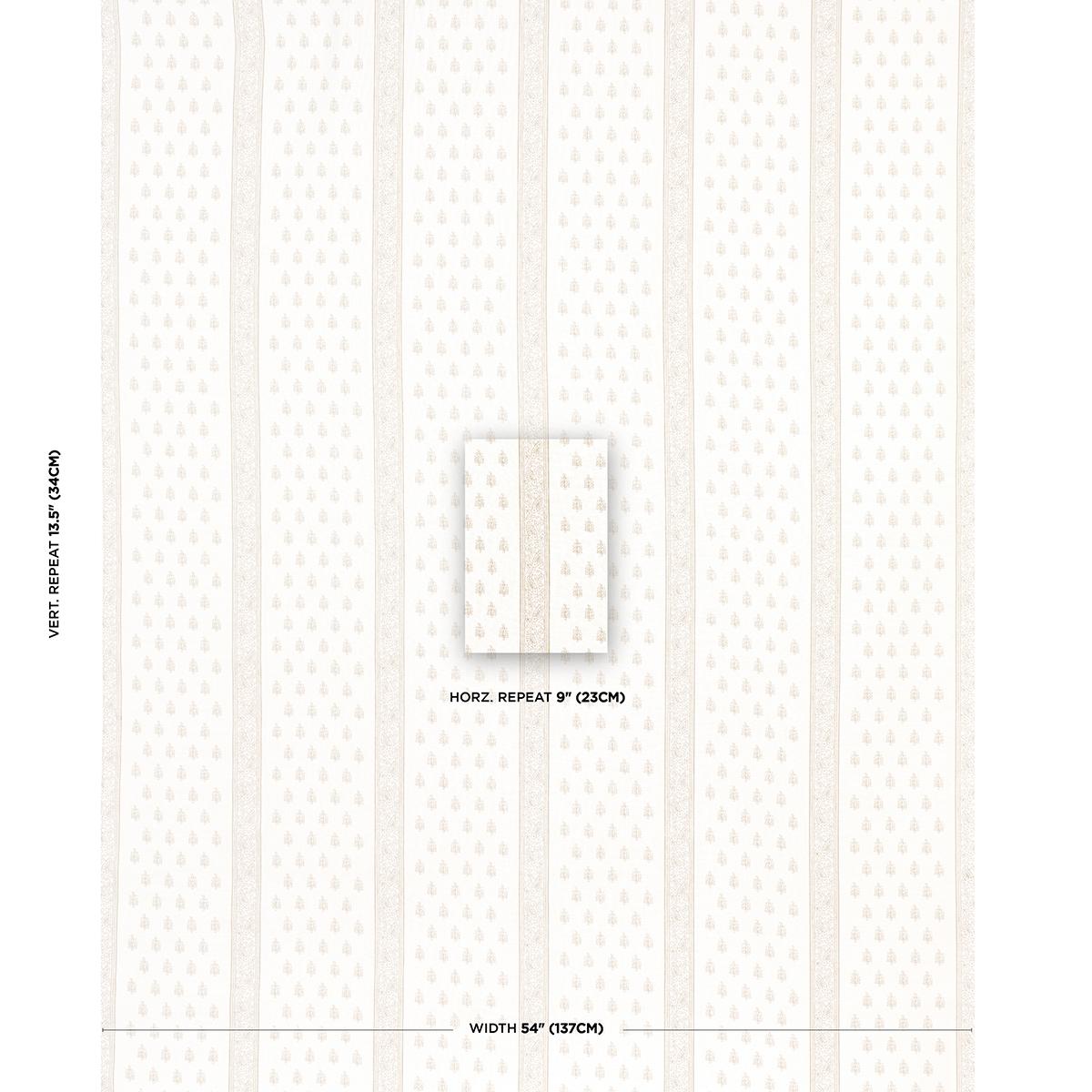 Schumacher Katsura Stripe Sand Fabric