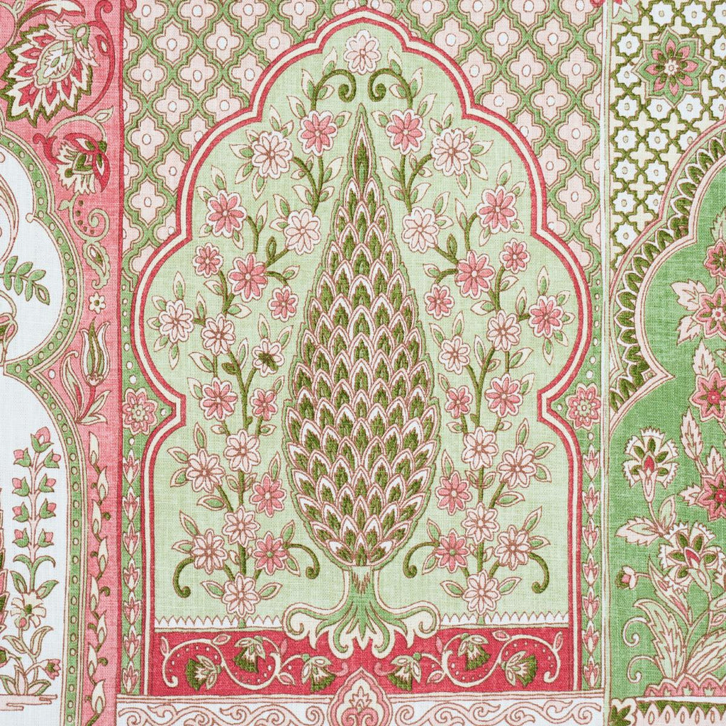 Schumacher Barra Palace Pink & Green Fabric