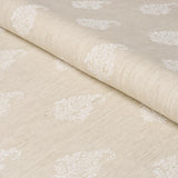 Schumacher Kerala Paisley White On Neutral Fabric