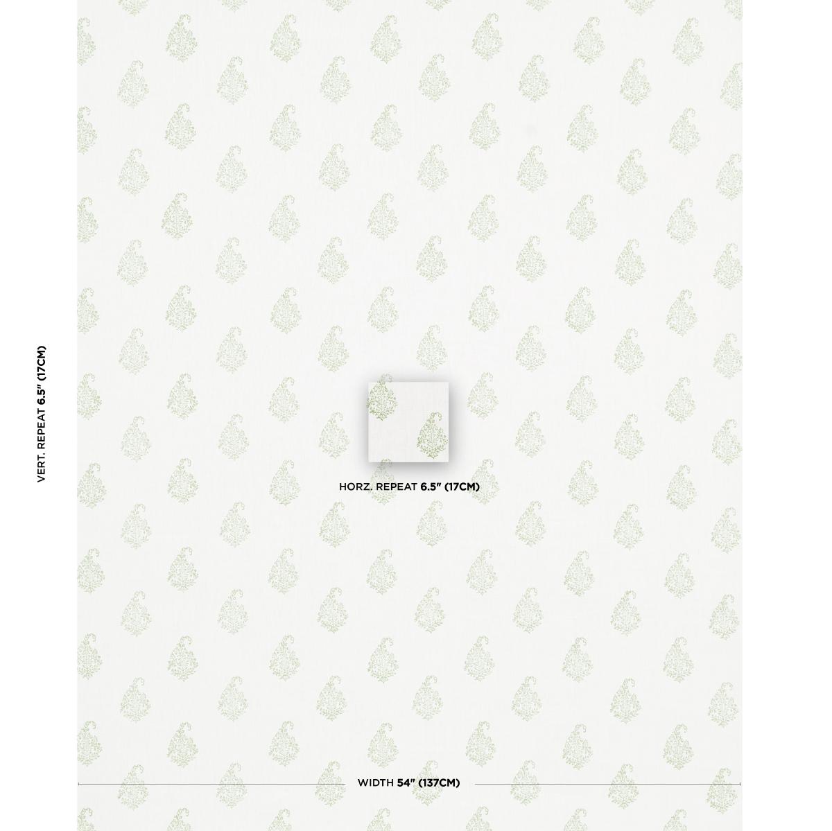 Schumacher Kerala Paisley Leaf Fabric