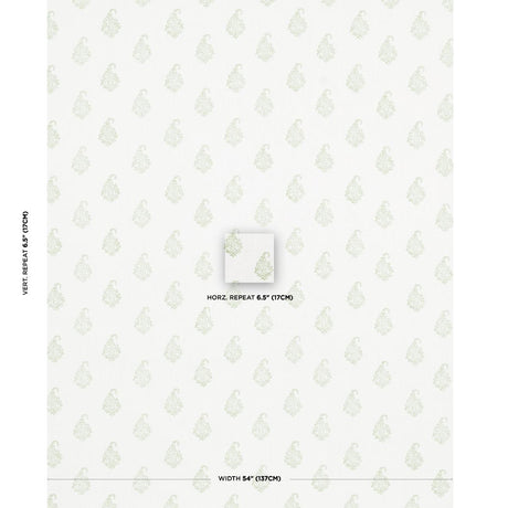 Schumacher Kerala Paisley Leaf Fabric