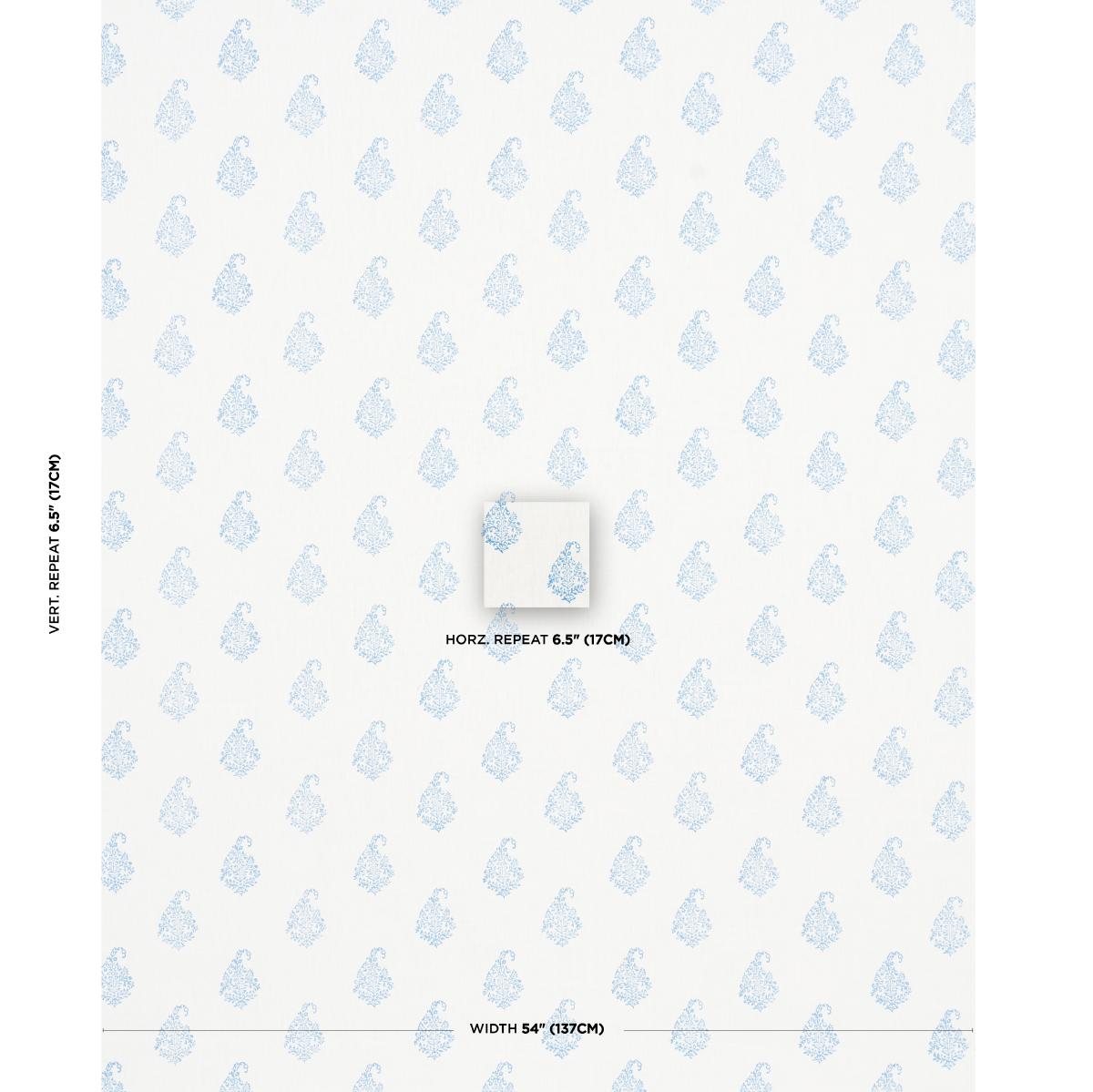 Schumacher Kerala Paisley Blue Fabric