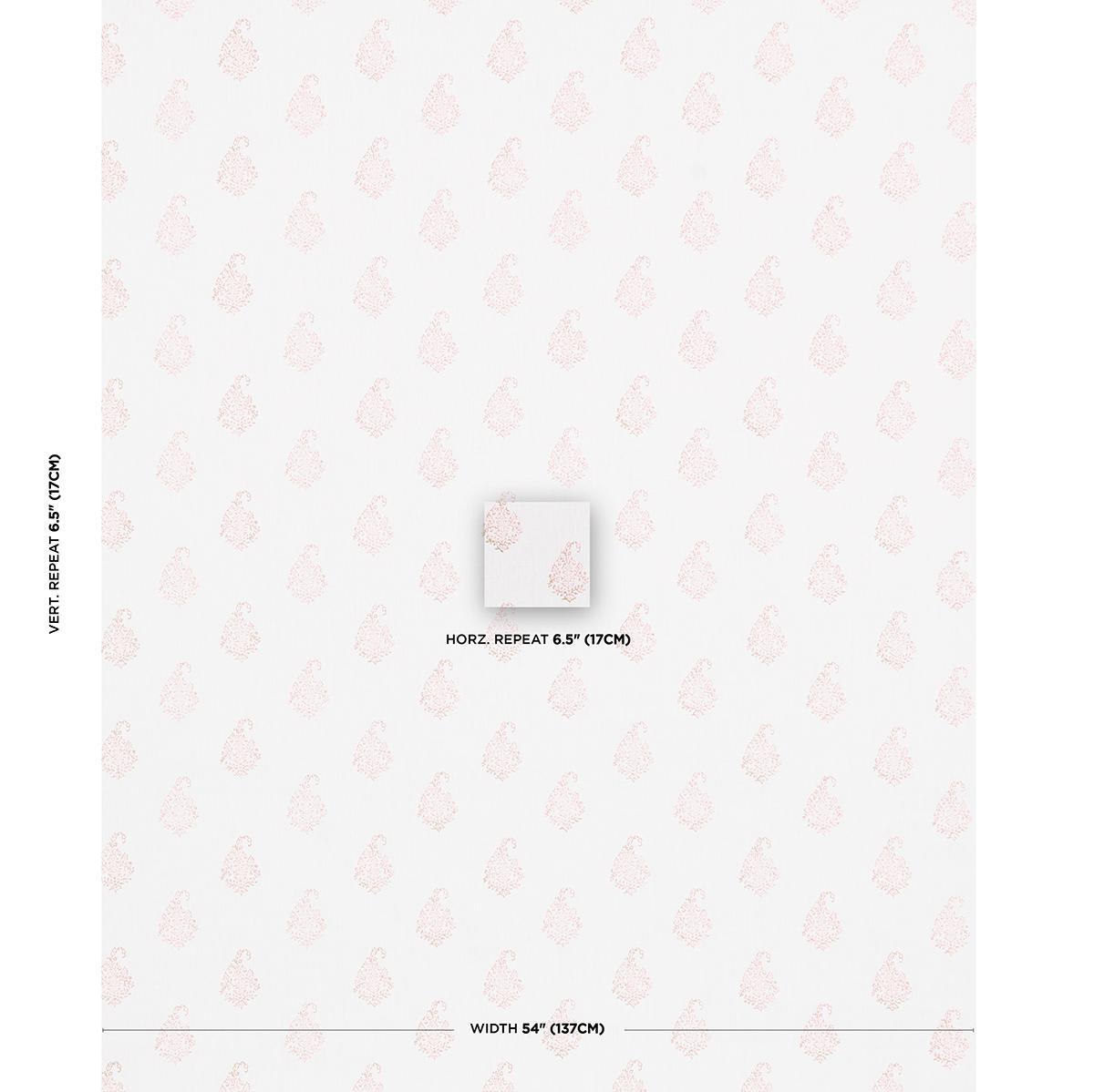 Schumacher Kerala Paisley Blush Fabric