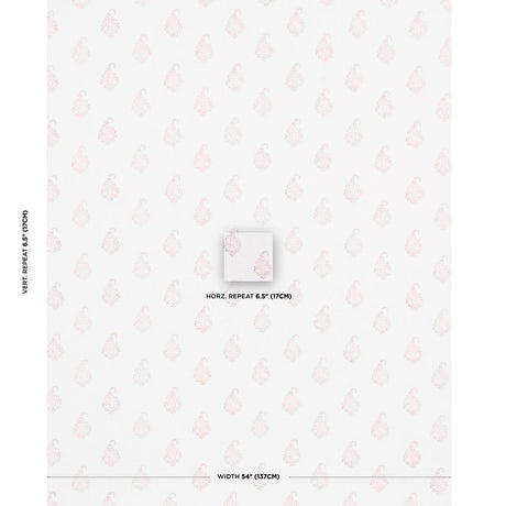 Schumacher Kerala Paisley Blush Fabric