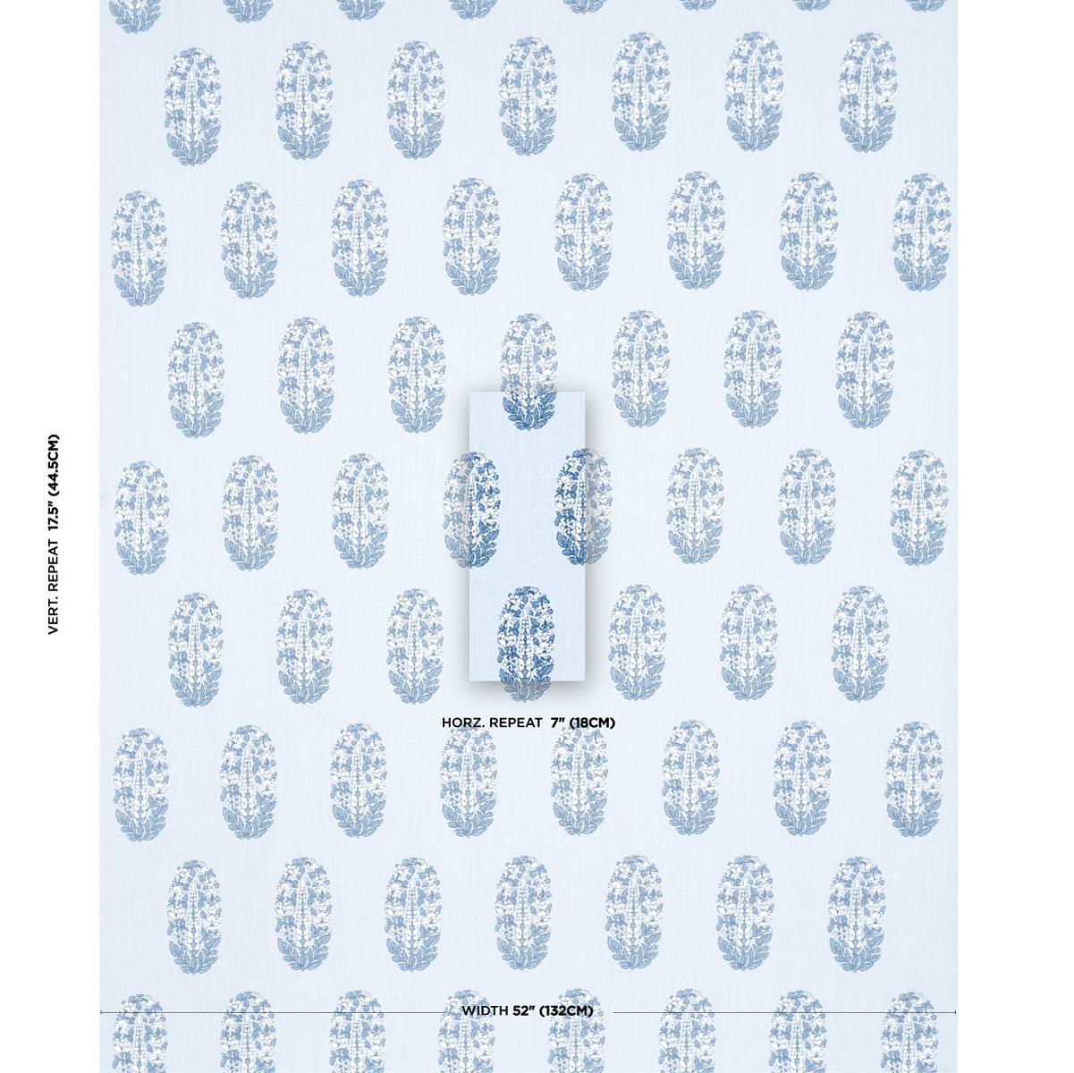 Schumacher Askandra Flower Chambray Fabric