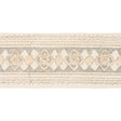 Schumacher Sand & Grey Amira Hand Block Printed Tape