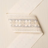 Schumacher Sand & Grey Amira Hand Block Printed Tape