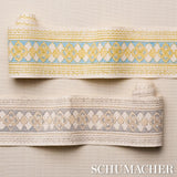 Schumacher Sand & Grey Amira Hand Block Printed Tape