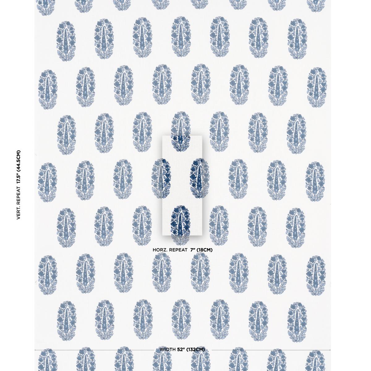 Schumacher Askandra Flower Delft Fabric