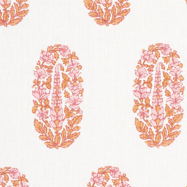 Schumacher Askandra Flower Tangerine Fabric