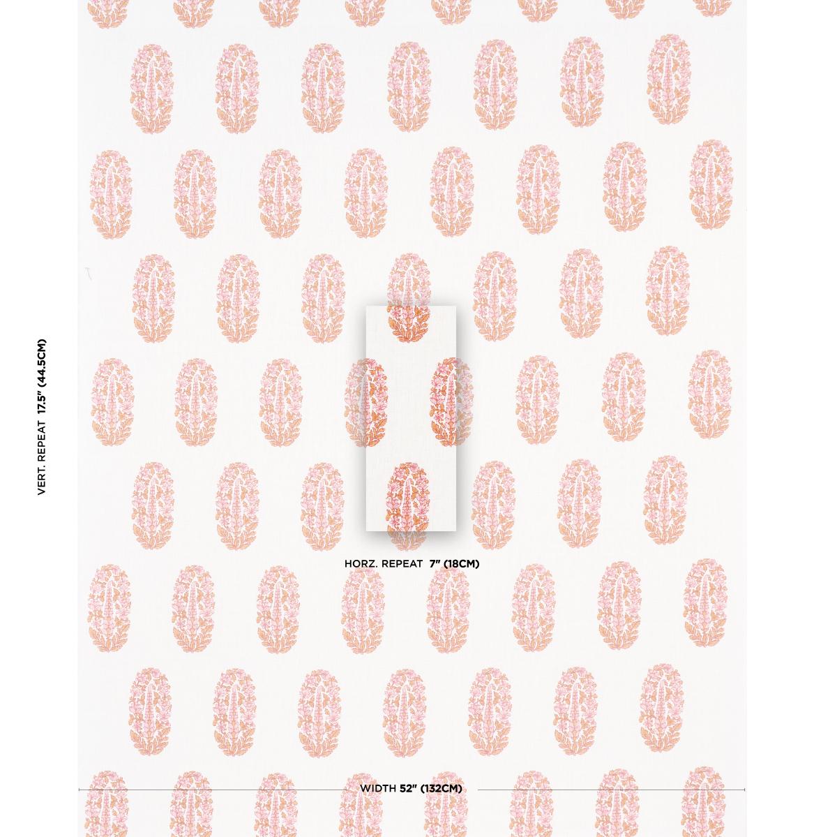 Schumacher Askandra Flower Tangerine Fabric