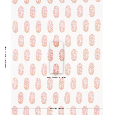 Schumacher Askandra Flower Tangerine Fabric