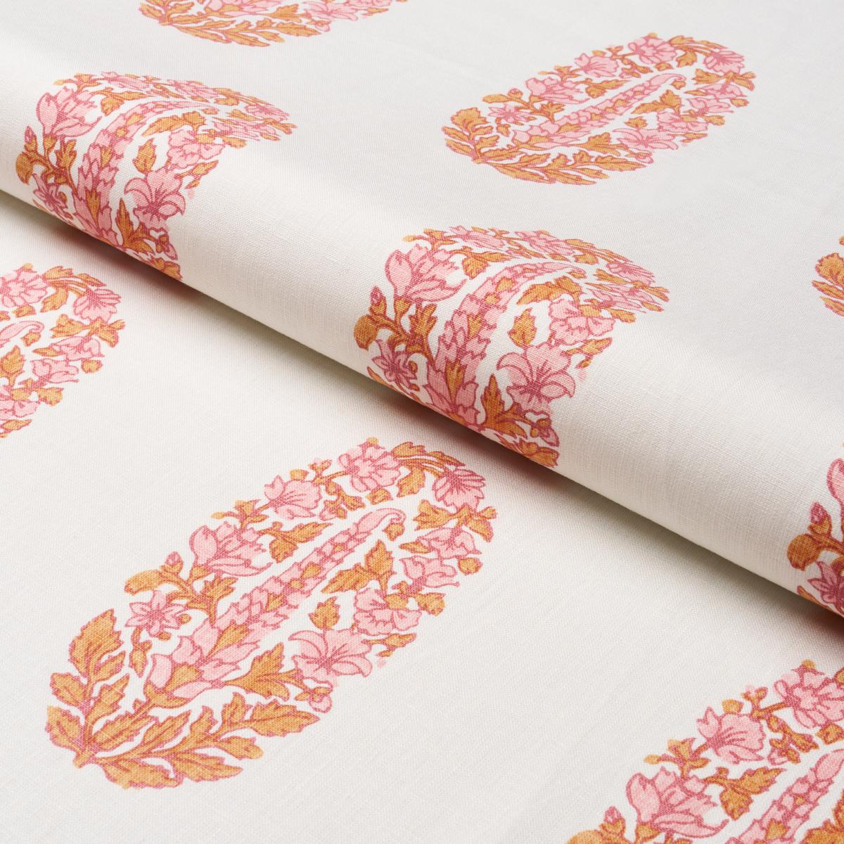 Schumacher Askandra Flower Tangerine Fabric