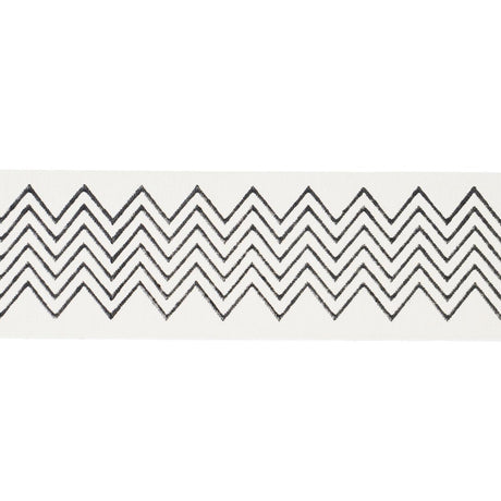 Schumacher Charcoal Leora Hand Blocked Tape Narrow