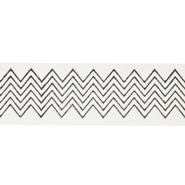 Schumacher Charcoal Leora Hand Blocked Tape Narrow