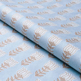 Schumacher Mia Tulip Sky & Sand Fabric