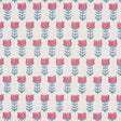 Schumacher Mia Tulip Delft & Crimson Fabric