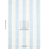Schumacher Wide Hand Block Stripe Blue Fabric