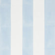 Schumacher Wide Hand Block Stripe Blue Fabric
