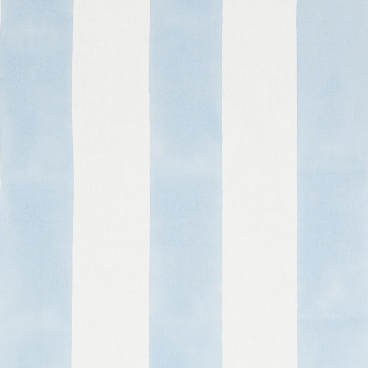 Schumacher Wide Hand Block Stripe Blue Fabric