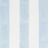 Schumacher Wide Hand Block Stripe Blue Fabric