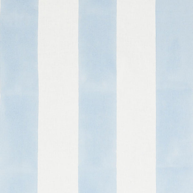 Schumacher Wide Hand Block Stripe Blue Fabric