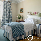 Schumacher Wide Hand Block Stripe Blue Fabric