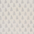 Schumacher Peacock Linen Hand Blocked Print Navy & Flax Fabric
