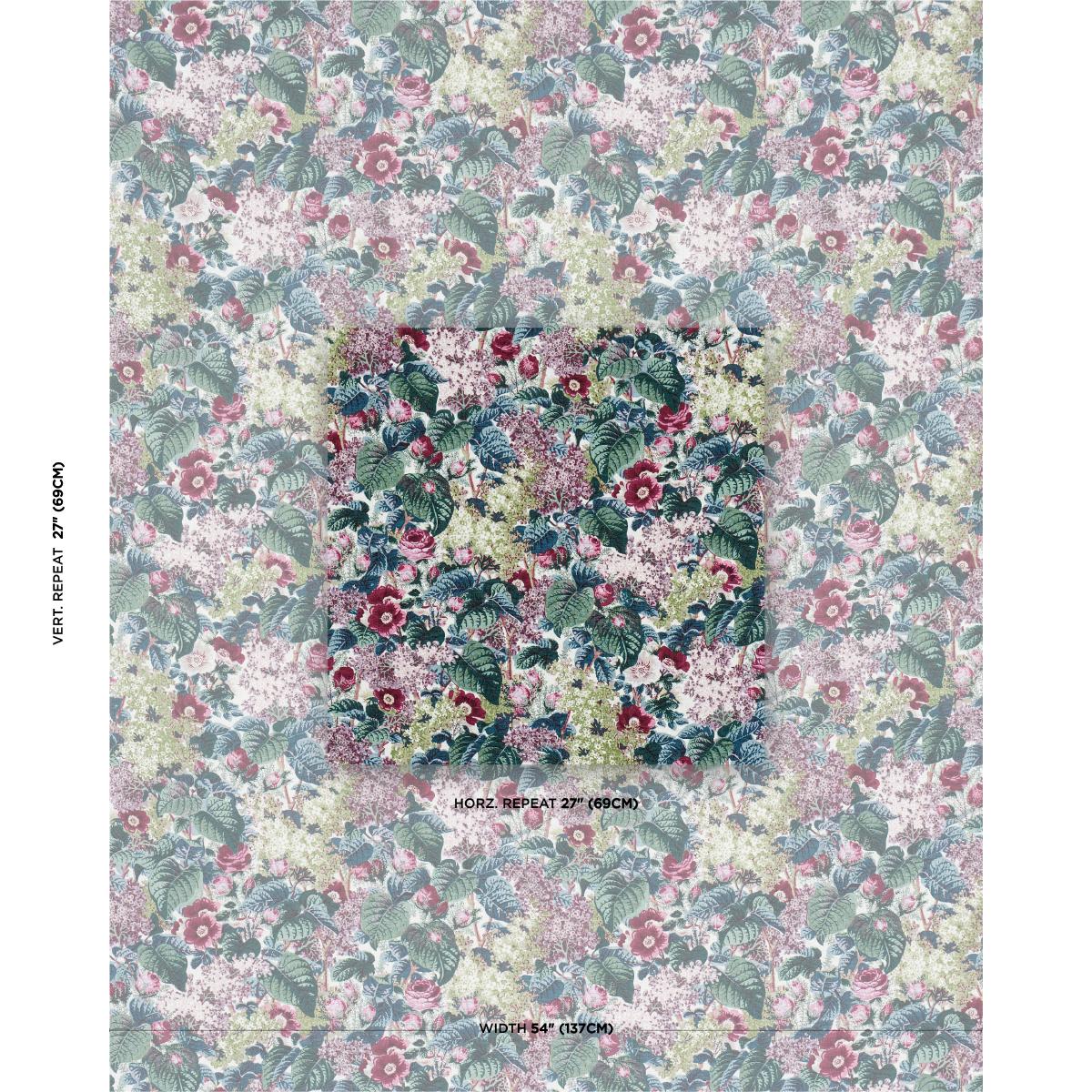 Schumacher Flora'S Fleurs Plum Fabric