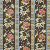 Schumacher Bailey Botanical Chocolate Fabric