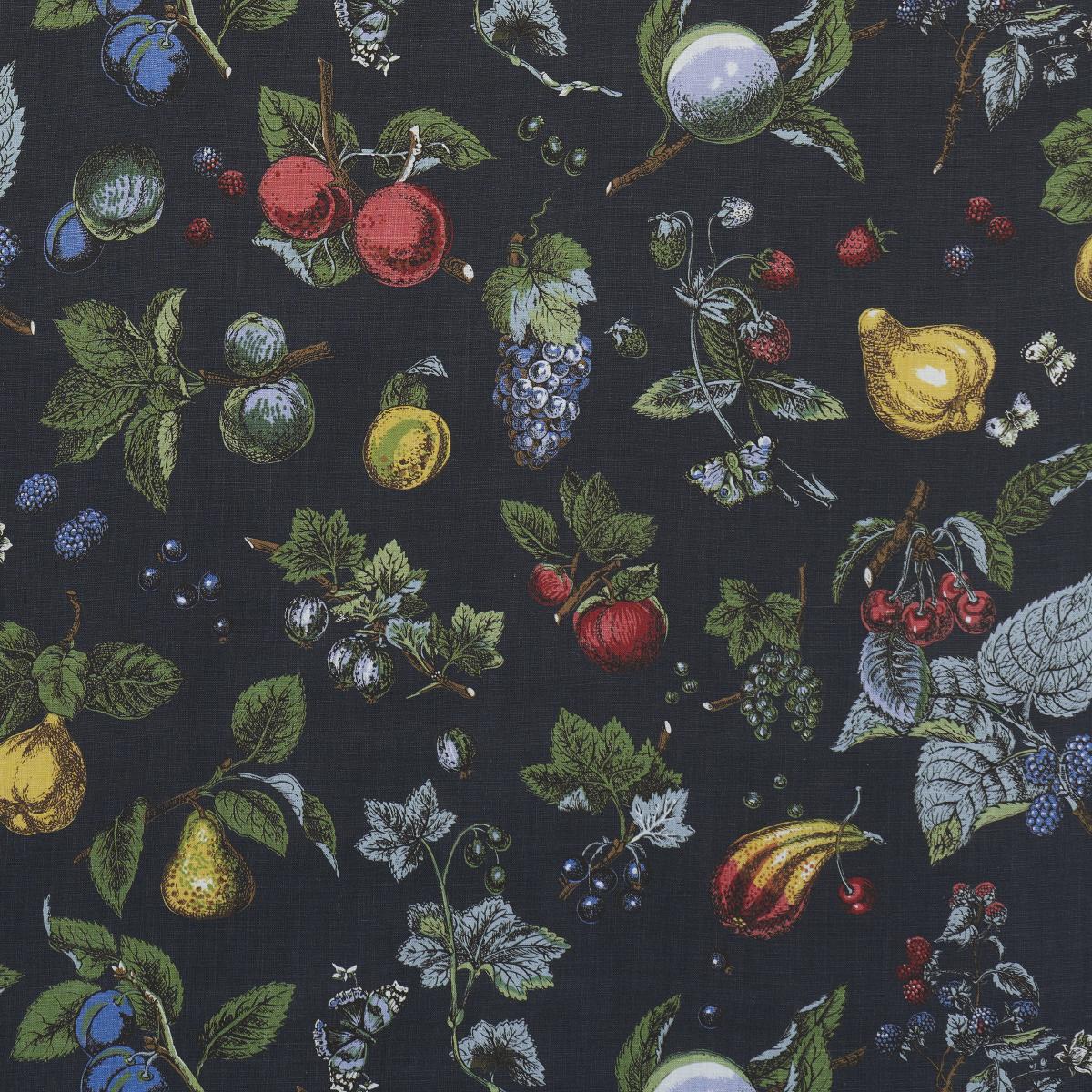 Schumacher Berry Grove Noir Fabric