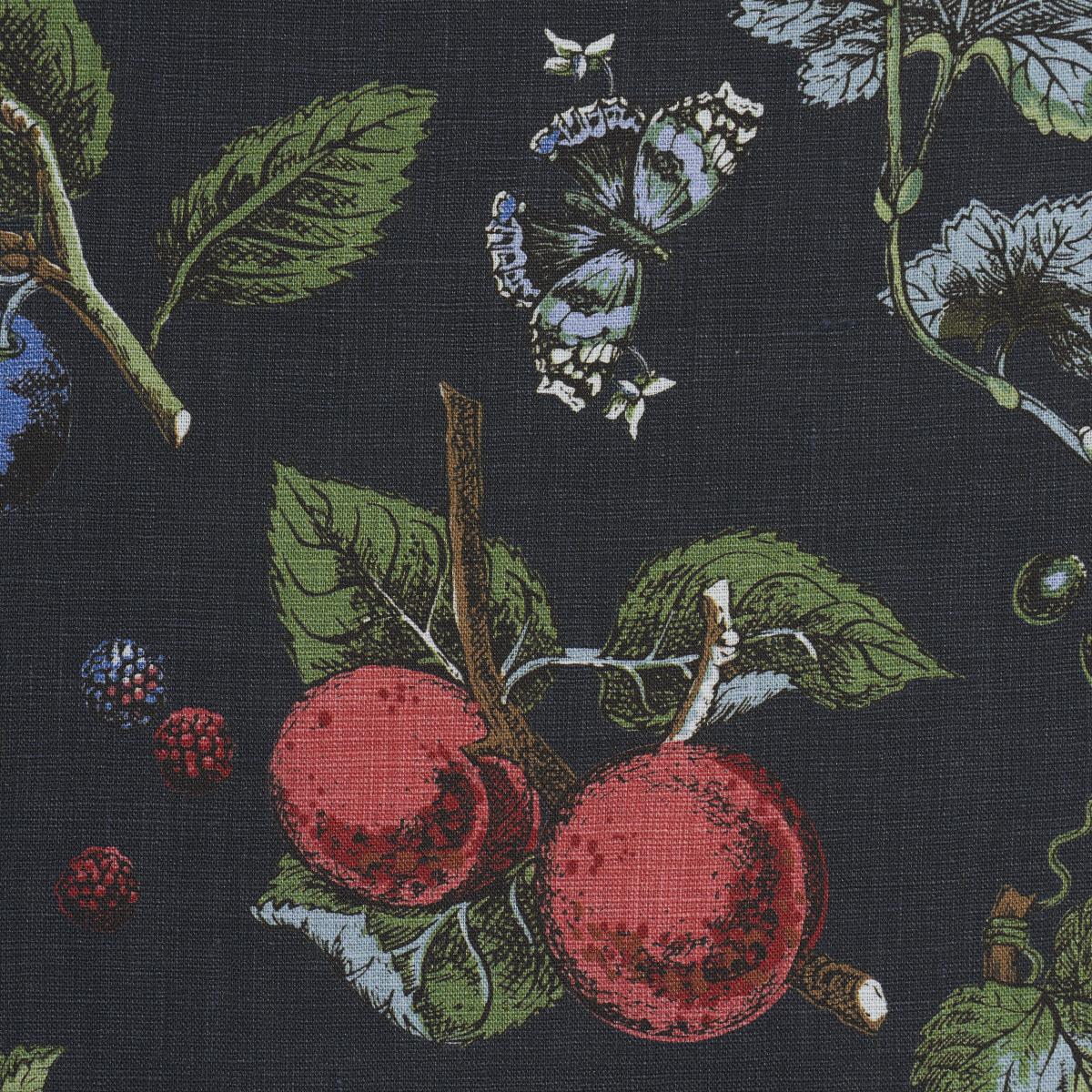 Schumacher Berry Grove Noir Fabric
