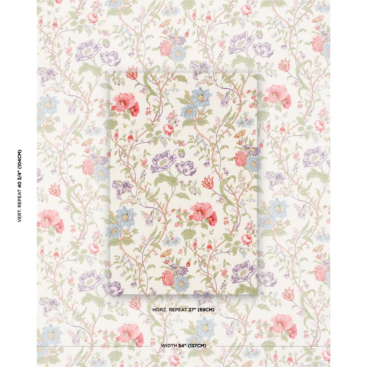 Schumacher Giselle Floral Ivory Fabric