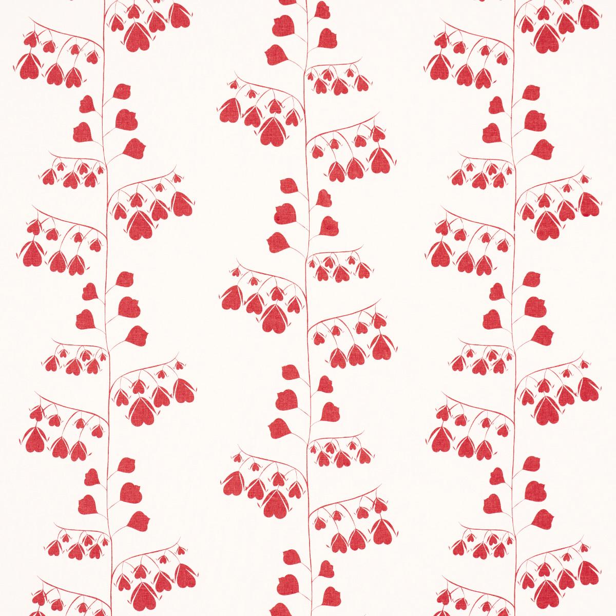 Schumacher Bleeding Hearts Red Fabric