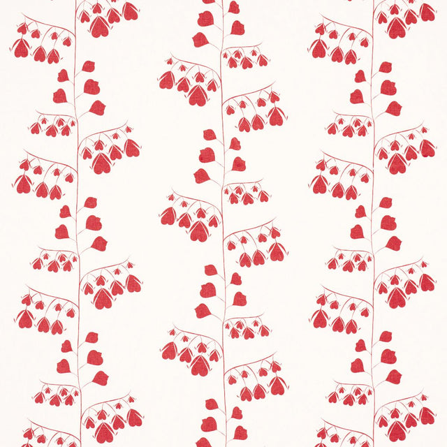 Schumacher Bleeding Hearts Red Fabric