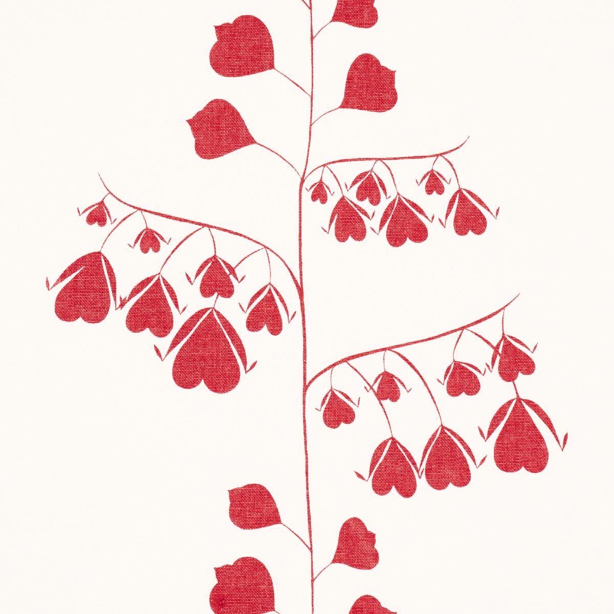 Schumacher Bleeding Hearts Red Fabric