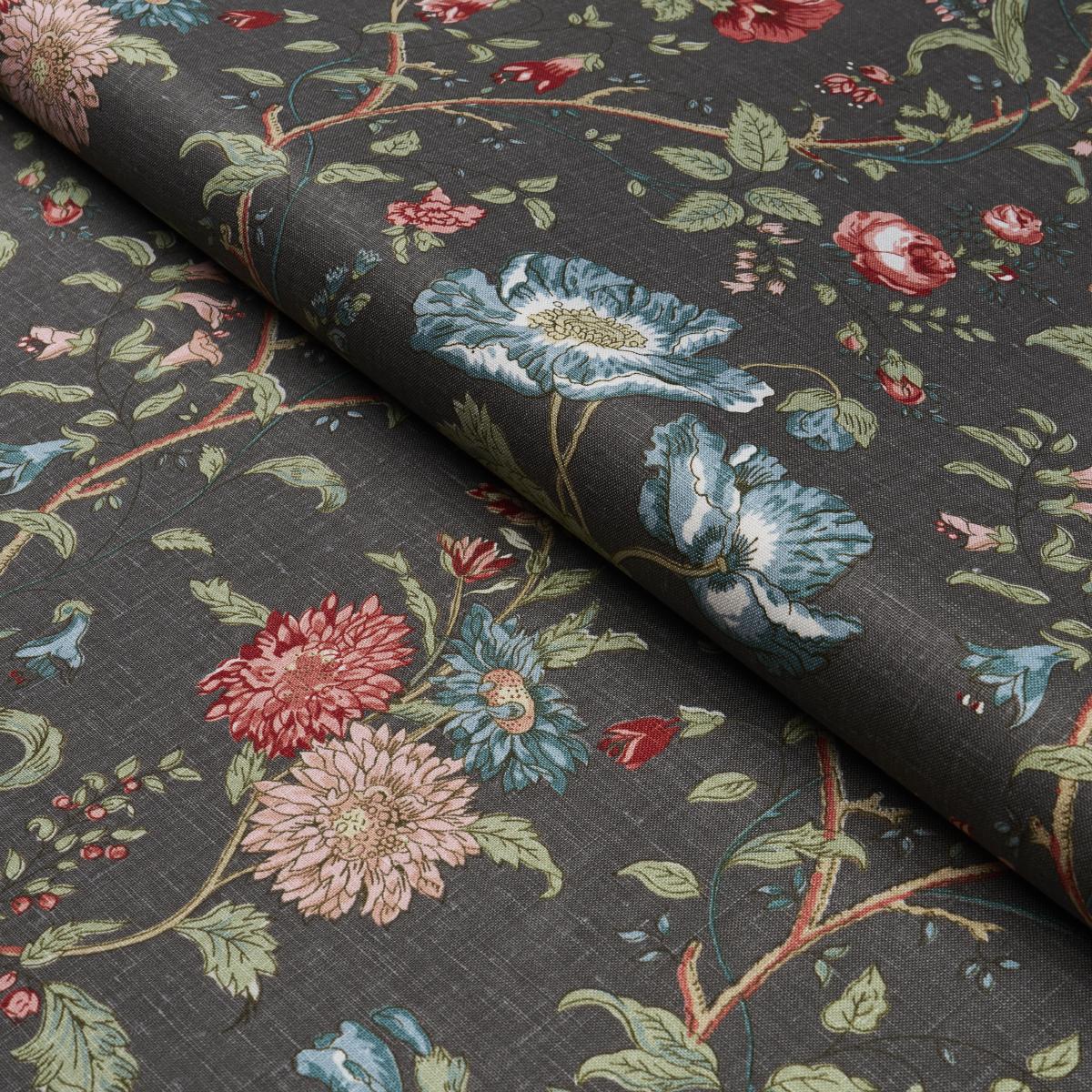 Schumacher Giselle Floral Noir Fabric